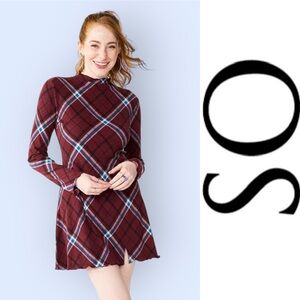 NWOT SO Mockneck Fit & Flare Mini Dress, Size‎ XS, MSRP $36